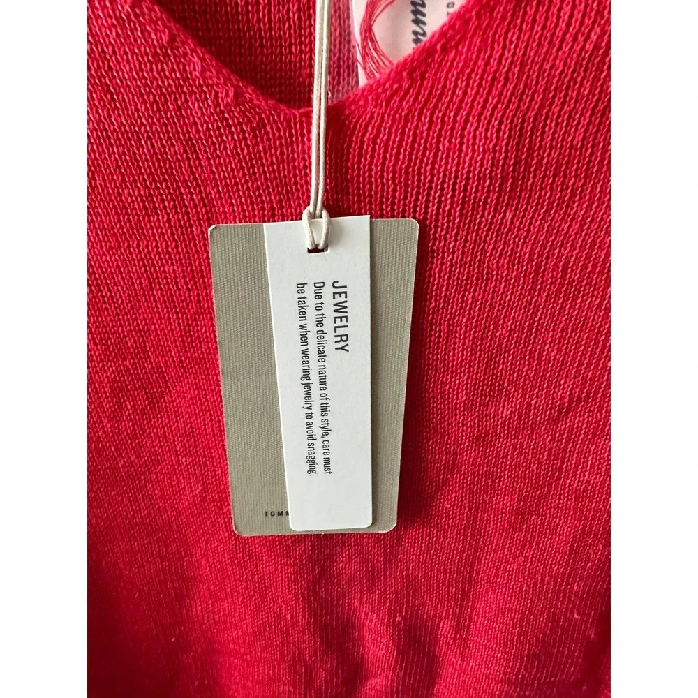 Tommy Bahama Women’s Alana Linen Side Tie V-Neck Sweater - Picture 8 of 13